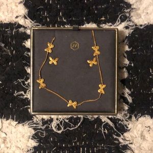 julie vos butterfly earrings and necklace